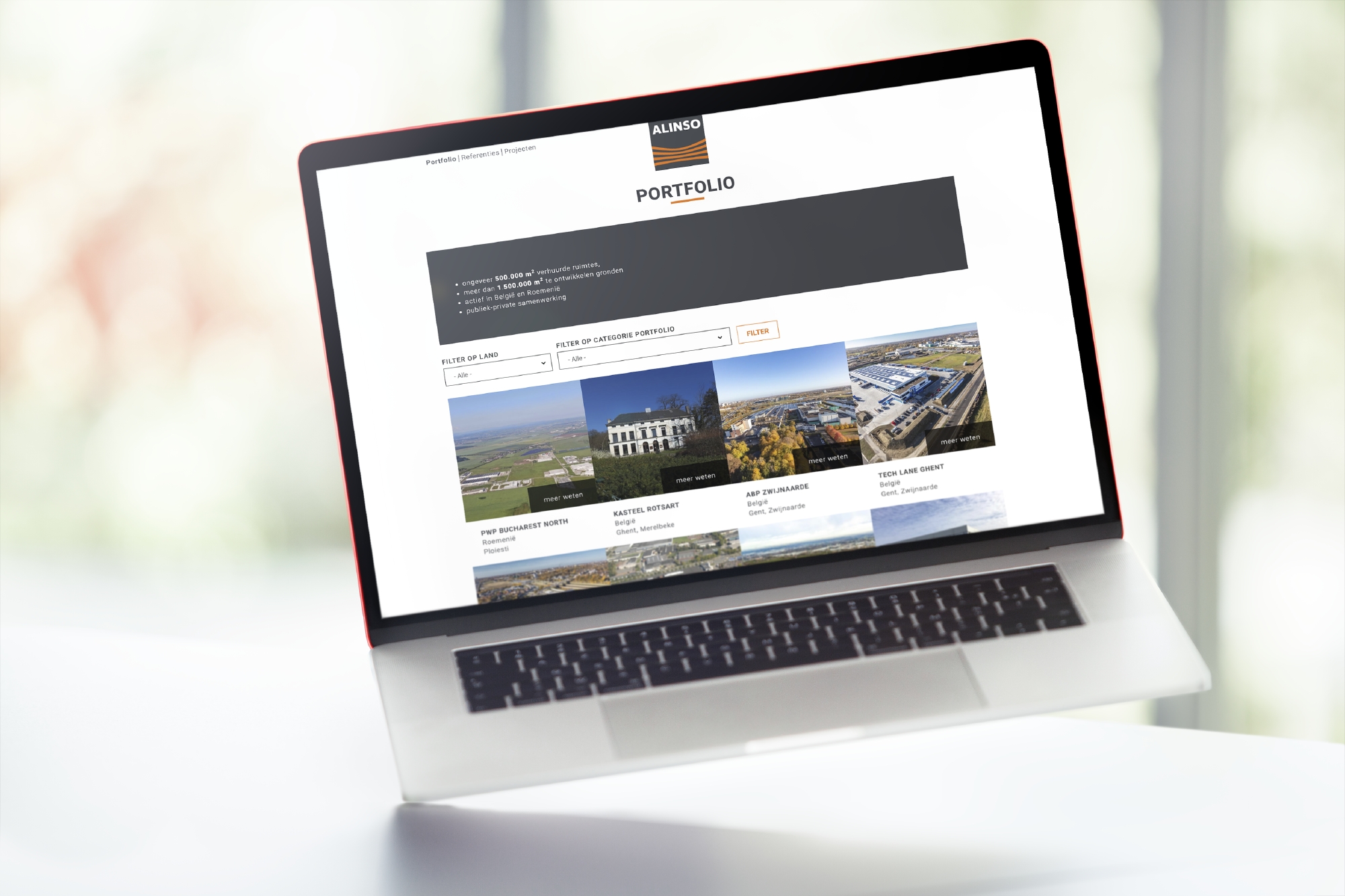 Website Alinso B2Build communicatiebureau 